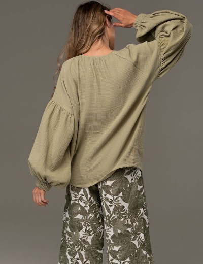 Костюм из хлопкового муслина Mia-Amore AVANTA 5376, Цвет: оливковый, Размеры: M, изображение 2