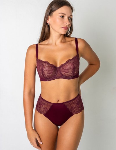 Кружевной бюстгальтер Fluide BORDEUAX 7052 бургундия, Цвет: бургундия, Размеры: 70C, изображение 2