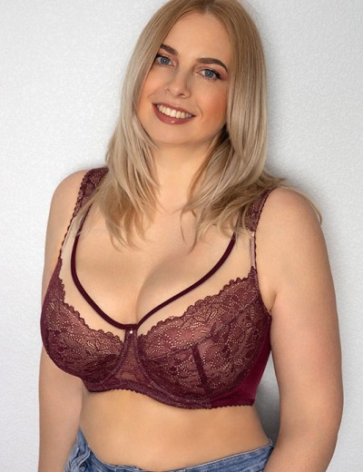 Бюстгальтер на широких бретелях Fluide BORDEUAX 7011 бургундия, Цвет: бургундия, Размеры: 75D, изображение 3