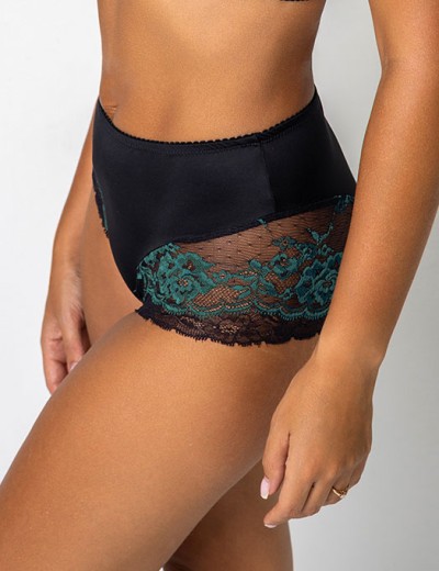 Трусы комфорт Fluide EMERALD 6060 черный/изумруд, Цвет: черный/изумруд, Размеры: L, изображение 2