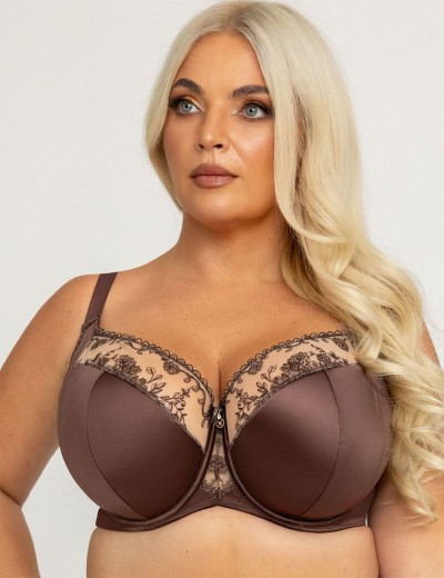 Полумягкий бюстгальтер с подкроем Kris Line MOCCA semi-soft, Цвет: мокка, Размеры: 100B, изображение 3