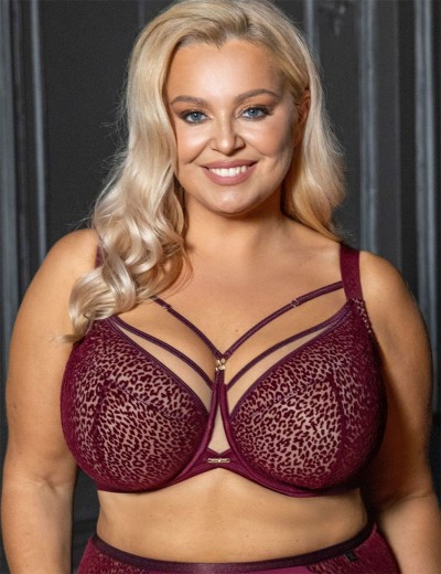 Бюстгальтер с подкроем Kris Line MERLOT soft full cup, Цвет: бордо, Размеры: 100D, изображение 3