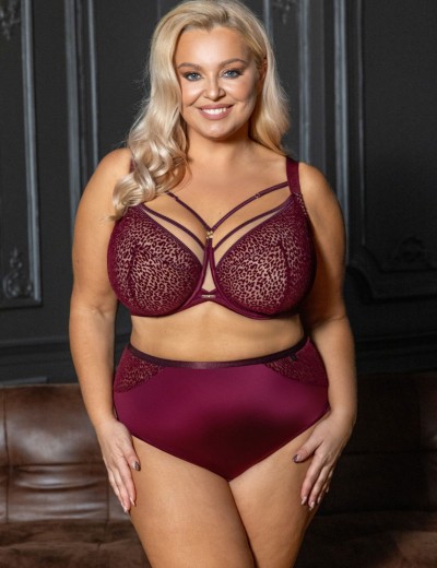 Трусы высокие Kris Line MERLOT briefs high waist, Цвет: бордо, Размеры: 2XL, изображение 3