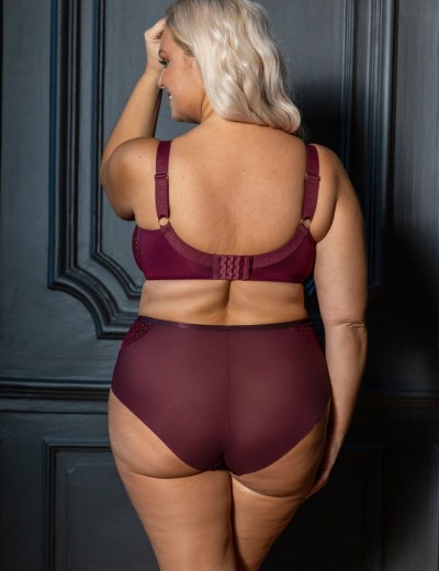 Трусы высокие Kris Line MERLOT briefs high waist, Цвет: бордо, Размеры: 2XL, изображение 4