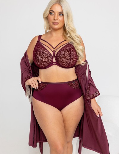 Бюстгальтер с подкроем Kris Line MERLOT soft full cup, Цвет: бордо, Размеры: 100D, изображение 5