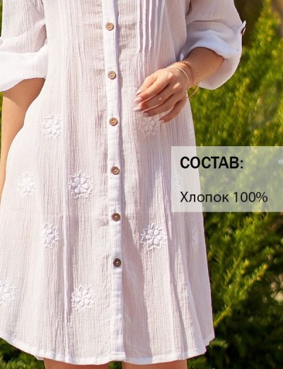 Рубашка удлиненная Mia-Amore ARGENTINA 1356, Цвет: белый, Размеры: M, изображение 3