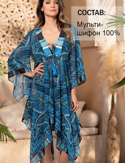 Шифоновая туника Mia-Amore ATLANTIDA 7044, Цвет: синий, Размеры: S, изображение 3