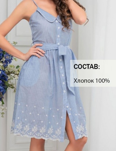 Сарафан на тонких бретелях Mia-Amore NIZZA 6711, Цвет: голубой, Размеры: XL, изображение 3