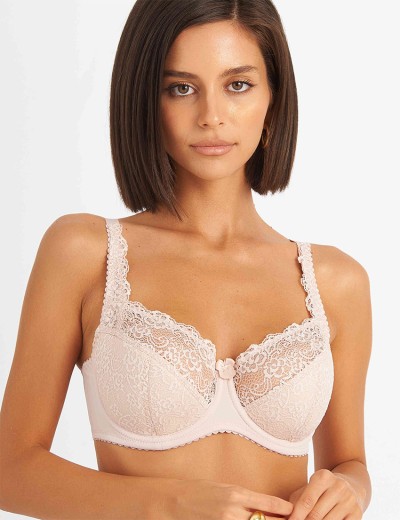 Бюстгальтер полумягкий Simona M 900 серебристый пион, Цвет: серебристый пион, Размеры: 80G, изображение 4