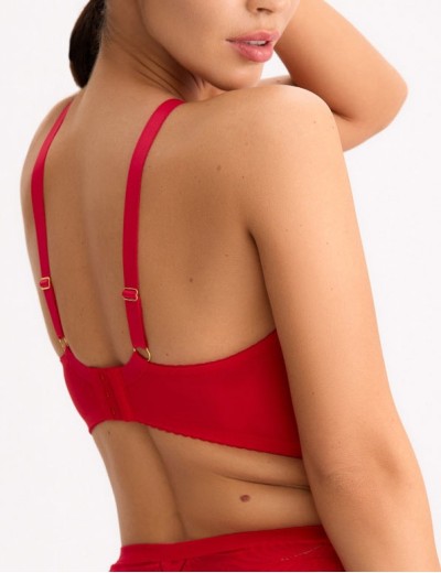 Кружевной бралетт Bella Misteria FIRE SWAN soft bralette, Цвет: красный, Размеры: 70F, изображение 2