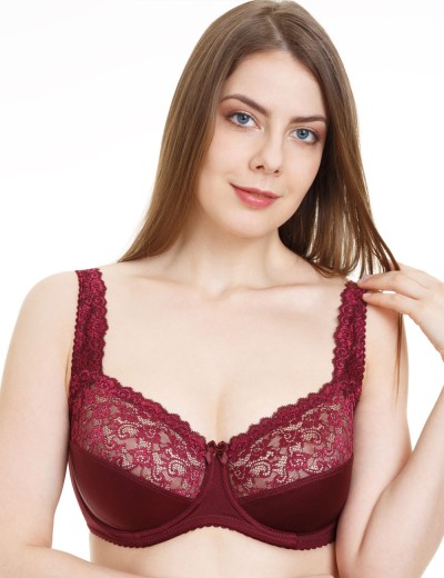 Бюстгальтер мягкий Simona M 912 бордо, Цвет: бордо, Размеры: 80D, изображение 8