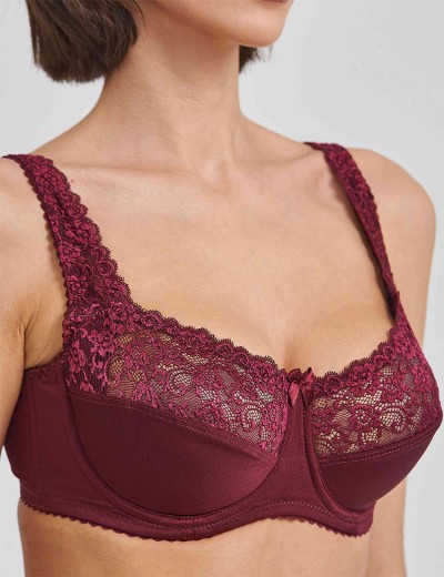 Бюстгальтер мягкий Simona M 912 бордо, Цвет: бордо, Размеры: 80D, изображение 6