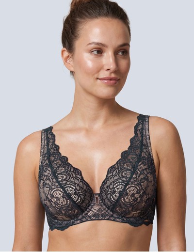 Кружевной бюстгальтер Alles MAREA M bralette темно-зеленый, Цвет: темно-зеленый, Размеры: 70D, изображение 3