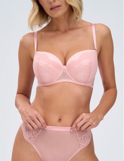 Бюстгальтер поролоновый с вкладышами Alles POWDER WHISPER U/W pink, Цвет: розовый, Размеры: 85D, изображение 5