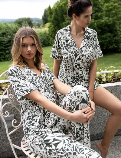 Вискозная пижама с брюками Sensis LOUISE, Цвет: зелёный, Размеры: M, изображение 3