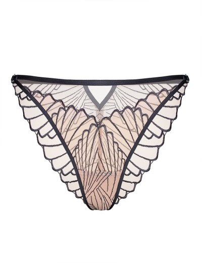 Трусики танга Esotiq NUGAT 43496 бежевый+серый, Цвет: бежевый+серый, Размеры: S, изображение 5