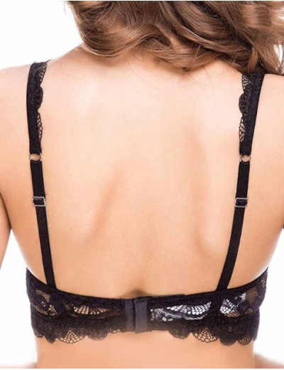 Кружевной бралетт с пуш-ап Leilieve ITALIAN CLASS С6168 nero, Цвет: nero (черный), Размеры: 75B, изображение 4