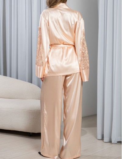 Костюм тройка из шёлка Mia-Amore MARJORY 3966 персик, Цвет: персик, Размеры: 2XL, изображение 4