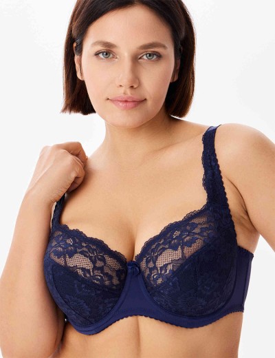 Бюстгальтер полумягкий Elli 9000 темно-синий, Цвет: темно-синий, Размеры: 90C, изображение 3