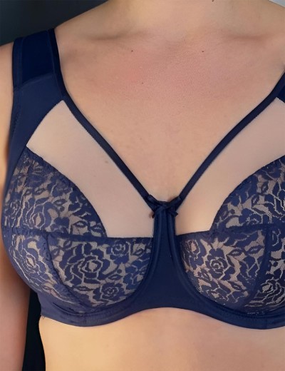 Бюстгальтер мягкий с широкими бретелями Honey H48-25-L синий сапфир, Цвет: синий сапфир, Размеры: 100C, изображение 3