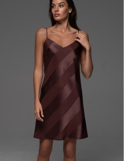 Атласная сорочка Mia-Amore ILONA 7540 шоколад, Цвет: шоколад, Размеры: 2XL, изображение 3