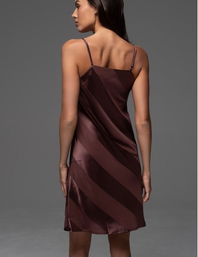 Атласная сорочка Mia-Amore ILONA 7540 шоколад, Цвет: шоколад, Размеры: 2XL, изображение 2