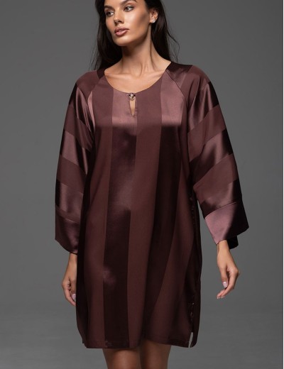 Домашняя туника Mia-Amore ILONA 7541 шоколад, Цвет: шоколад, Размеры: 2XL/3XL, изображение 4