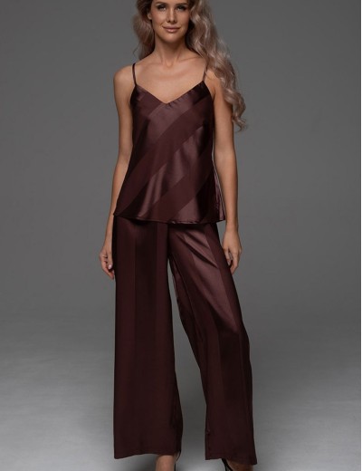 Атласный комплект тройка Mia-Amore ILONA 7545 шоколад, Цвет: шоколад, Размеры: S, изображение 2