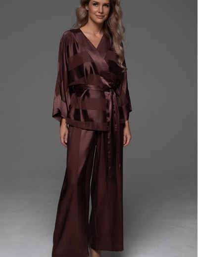 Атласный комплект тройка Mia-Amore ILONA 7545 шоколад, Цвет: шоколад, Размеры: S, изображение 4