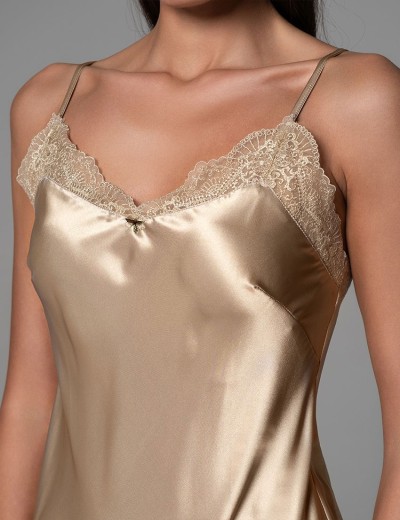 Шелковая сорочка с кружевом Mia-Amore DALIA 4811, Цвет: мультицвет, Размеры: 2XL, изображение 3