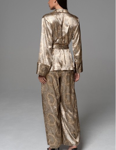 Шелковая классическая пижама Mia-Amore DALIA 4816, Цвет: мультицвет, Размеры: 2XL, изображение 3