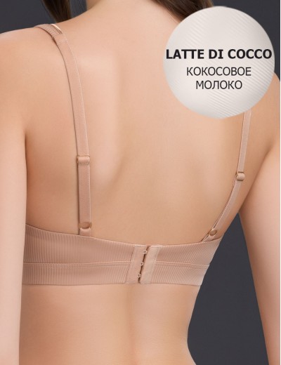 Бюстгальтер бралетт без костей Mioocchi MICHELLE 8364 latte di cocco, Цвет: latte di cocco (кокосовое молоко), Размеры: 80D, изображение 5