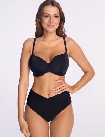 Плавки бразилиана с драпировкой Ava SF13/19 black, Цвет: черный, Размеры: L, изображение 3