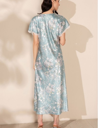 Длинное платье-сорочка Mia-Amore AIRIS 4317, Цвет: нежно-бирюзовый, Размеры: 2XL, изображение 2