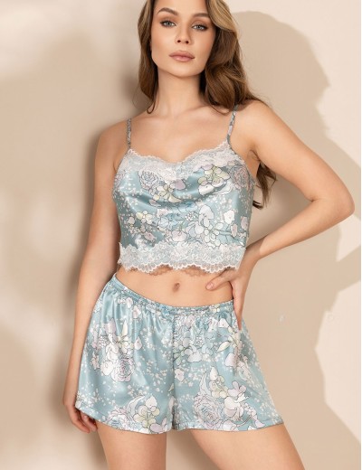 Комплект-тройка с шортами Mia-Amore AIRIS 4875, Цвет: нежно-бирюзовый, Размеры: 2XL, изображение 2