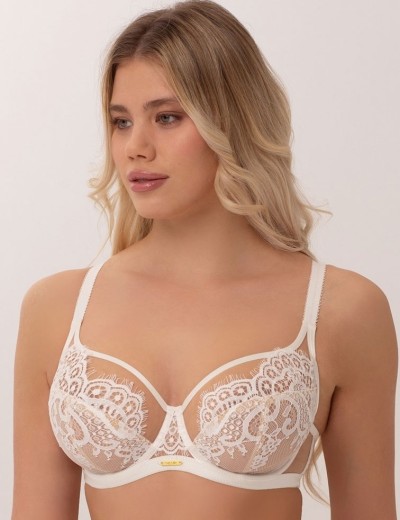 Мягкий бюстгальтер с кружевом Subtille MARTA MILK soft, Цвет: молочно-белый, Размеры: 65F, изображение 3
