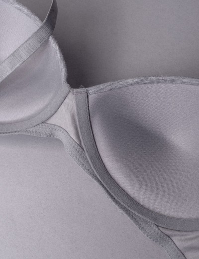 Бюстгальтер пуш-ап без косточек Sielei NATURAL COTTON 1456 grigio melange, Цвет: grigio melange (серый), Размеры: 70B, изображение 3