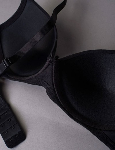 Бюстгальтер пуш-ап без косточек Sielei NATURAL COTTON 1456 nero, Цвет: nero (черный), Размеры: 70B, изображение 4