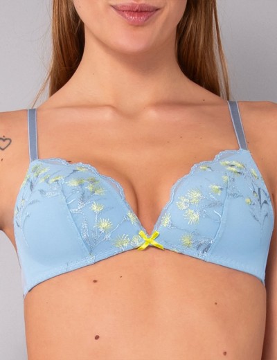 Комплект Sielei EMILY триангул+бразилиана 79587 azzurro, Цвет: azzurro (голубой), Размеры: 70B, изображение 3