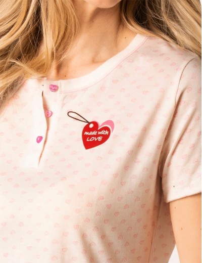 Пижама с шортами Sielei LOVER LO11 mosto, Цвет: mosto (винный), Размеры: L, изображение 3