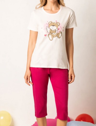 Комплект с брюками-капри Sielei LOVER LO12 mosto, Цвет: mosto (винный), Размеры: M, изображение 3