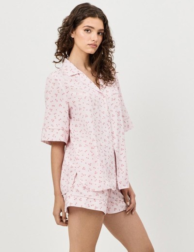 Женская пижама с шортами Aruelle BLOSSOM, Цвет: светло-розовый, Размеры: XS, изображение 3