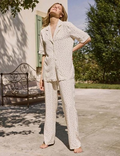 Пижама с брюками Aruelle CAPRIELLE, Цвет: бледно-жёлтый, Размеры: XS, изображение 4