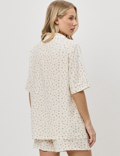 Пижама с шортами Aruelle CAPRIELLE, Цвет: бледно-жёлтый, Размеры: XS, изображение 2