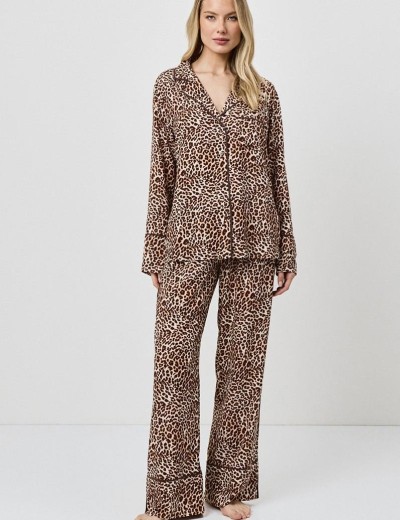 Леопардовая пижама с брюками Aruelle LIOR, Цвет: леопард, Размеры: XS, изображение 2