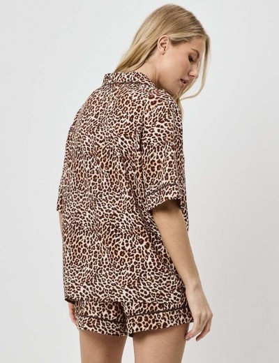 Леопардовая пижама с шортами Aruelle LIOR, Цвет: леопард, Размеры: XS, изображение 2
