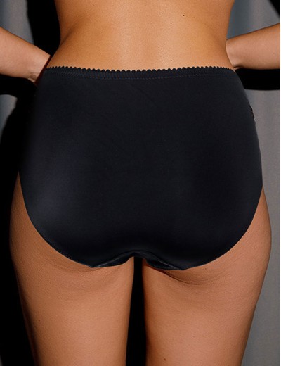 Трусы слипы высокие Fluide ГАРМОНИЯ 2045, Цвет: миндаль/черный, Размеры: L, изображение 2