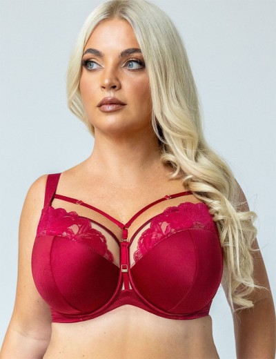 Бюстгальтер с полупоролоном Kris Line CHERRY semi-soft, Цвет: вишневый, Размеры: 70G, изображение 3