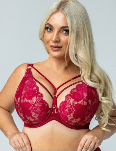 Бюстгальтер бралетт Kris Line CHERRY soft bralette, Цвет: вишневый, Размеры: 75H, изображение 3