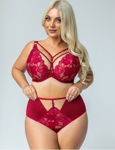 Бюстгальтер бралетт Kris Line CHERRY soft bralette, Цвет: вишневый, Размеры: 75H, изображение 4